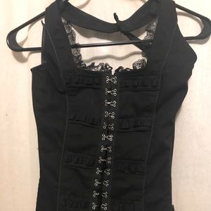 Tripp sz M Industrial halter corset top